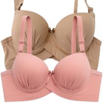 Kit 2 Sutiã Com Bojo Feminino Básico Alça Larga Reforçado Lingerie Confortável Adulto Soutien Kit 2 Sutiã Com Bojo Feminino Básico Alça Larga Reforçado Lingerie Confortável Adulto Soutien