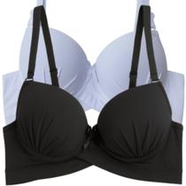 Kit 2 Sutiã Com Bojo Feminino Básico Alça Larga Reforçado Lingerie Confortável Adulto Soutien