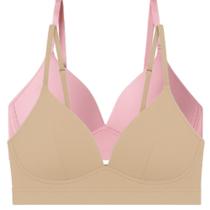 Kit 2 Sutiã Com Bojo Soft Feminino Básico Academia Alça Fina Top Confortável Sem Aro Adulto Soutien