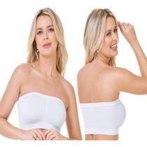 Kit 2 Sutiã Faixa S/ Costura Top sem alça S/ Bojo Kit 2 Sutiã Faixa S/ Costura Top sem alça S/ Bojo