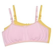 Kit 2 Sutiã Menina Moça Sem Bojo Cotton Liso Com Fecho Premium Empório Da Roupa -