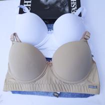 Kit 2 Sutiã Plus Size Super Reforçado com Bojo Liso Promoção