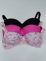 Kit 2 Sutiã Sutien Menina Moça Com Bojo Juvenil Sortidos Tam. 10 Kit 2 Sutiã Sutien Menina Moça Com Bojo Juvenil Sortidos Tam. 10