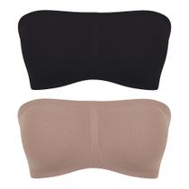 Kit 2 Sutiã Top Faixa Bojo Removível sem alça Trifil