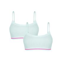 Kit 2 Sutiã Top Soutien Infantojuvenil Liso Básico Lobinha Sem Costura Menina Original Lupo