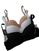 Kit 2 sutias,3 fechos,com bojo e aro,em microfibra