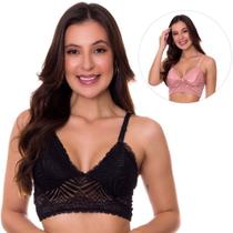 KIT 2 Sutiãs Amamentação Maternidade Lingerie Gestante sem Bojo Estilo Sedutor - V159