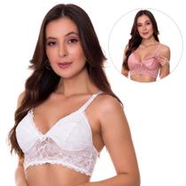 KIT 2 Sutiãs Amamentação Maternidade Lingerie Gestante sem Bojo Estilo Sedutor - V159