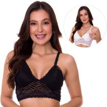 KIT 2 Sutiãs Amamentação sem Bojo Lingerie Maternidade Amamentar Moda de Baixo - V159