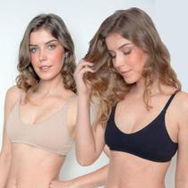 Kit 2 Sutiãs Preto/Chocolate Morisco 405 Busto Anatômico