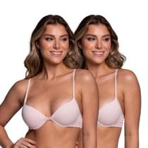 Kit 2 Sutiãs Push Up Meia Taça Liebe Nude Confort 103101