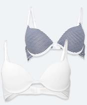 Kit 2 Sutiãs Push Up Microfibra Com Bojo Marisa-53026