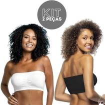 Kit 2 Sutiãs S/ Alça Top Faixa Sem Costura C63