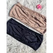 Kit 2 Sutiãs sem alça sem bojo Bustiê Top faixa