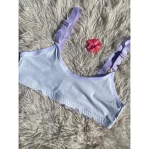 Kit 2 Sutiãs Sem Bojo Com Alças Reforçadas Forro Duplo Sem Aro Tecido Confortável Para o Dia a Dia