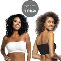 Kit 2 Sutiãs Top Faixa Sem Costura - C63