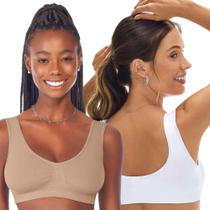 Kit 2 Sutiãs Top Zee Rucci Sem Bojo Sem Aro Alças Largas