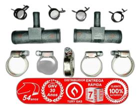 Kit 2 T Redução Mangueira De Água E 9 Abraçadeiras Para Gnv Kit 2 T Redução Mangueira De Água E 9 Abraçadeiras Para Gnv