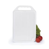 kit 2 Tábua De Carne Multiuso Cozinha Grande Plastico Branco