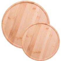 Kit 2 Tábuas 360 Centros de Mesa Giratórios 30cm e 45cm Bambu Lyor Servir