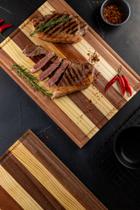 Kit 2 Tabuas Corte Carne 45/35cm Madeira Pinus Grande