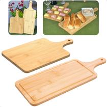 Kit 2 Tábuas De Bambu Multiuso Restaurante Mesa Posta Cozinha Lyor Kit 2 Tábuas De Bambu Multiuso Restaurante Mesa Posta Cozinha Lyor