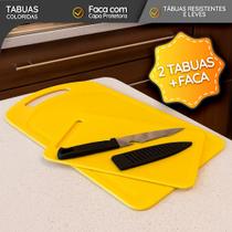 Kit 2 Tábuas de Corte + Faca Para Cozinha Uso Diário Kit 2 Tábuas de Corte + Faca Para Cozinha Uso Diário