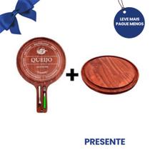 KIT 2 Tábuas de Madeira, Premium e Redonda para Queijos e Frios Rusticas, Cozinha, Petiscos, Mesa Posta