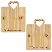 Kit 2 Tábuas Mesa Posta Petiscos e Frios Madeira Pinus Tratada 26x16,5cm Kit 2 Tábuas Mesa Posta Petiscos e Frios Madeira Pinus Tratada 26x16,5cm