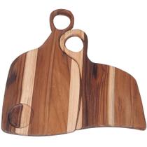 Kit 2 Tábuas para Corte de Carne e Churrasco - Madeira Teca Durável - 33 x 35 cm Kit 2 Tábuas para Corte de Carne e Churrasco - Madeira Teca Durável - 33 x 35 cm