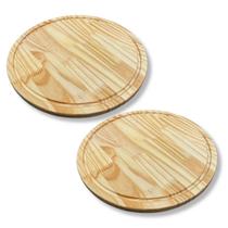 Kit 2 Tábuas Petisco 40cm Frios Hambúrguer Mesa Posta Aperitivo Kit 2 Tábuas Petisco 40cm Frios Hambúrguer Mesa Posta Aperitivo