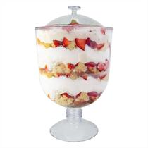 Kit 2 Taça Confeiteiro Americana Acrilico Tampa 2l Sobremesa