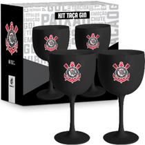 Kit 2 Taça De Bebida Vinho Gin Vodka Champagne Cerveja Produto Licenciado Oficial Corinthians