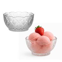 Kit 2 Taça de Sobremesa Sorvete Doces de Vidro Toffee 150ml Em Casa Tem