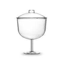 Kit 2 Taça Tropical Acrílico Tampa 1,3 Litros 18X15,5Cm