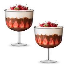 Kit 2 Taça Tropical Acrílico Transparente 1,3 Litros Média