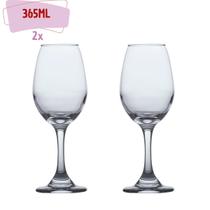 kit 2 Taças de Vidro Resistente Vinho Tinto Agua 365ml Luxo - CRISTAR