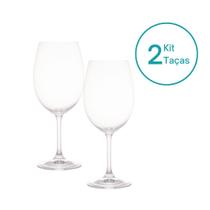 Kit 2 Taças de Vinho Cristal Ecológico 450ml Lyor
