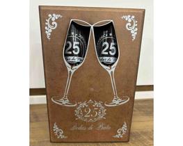 Kit 2 Taças Espumante Bodas de Prata 25 Anos Camargo Center