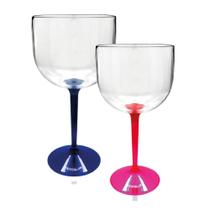 Kit 2 Taças Gin Bicolor Azul E Rosa Acrílico Ps