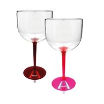 Kit 2 Taças Gin Bicolor Vermelho E Rosa Acrílico Ps Kit 2 Taças Gin Bicolor Vermelho E Rosa Acrílico Ps