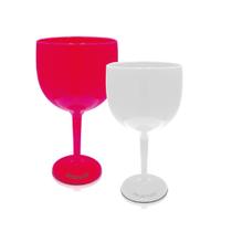 Kit 2 Taças Gin Branca E Rosa Acrílico Poliestireno Kit 2 Taças Gin Branca E Rosa Acrílico Poliestireno