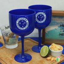 Kit 2 Taças Gin Cruzeiro Time Futebol Copos Presente Oficial