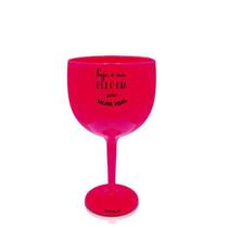 Kit 2 Taças Gin Rosa Acrílico Personalizadas Salvar Vidas
