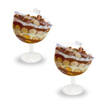 Kit 2 Taças Inclinadas Tropical c/ Tampa 1L