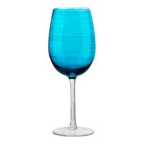 Kit 2 Taças p/Vinho Joy de Vidro Azul Turquesa 485ml