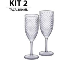 Kit 2 taças para champagne luxxor cristal 350ml