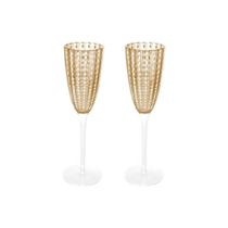 Kit 2 Taças para Espumante Champanhe de Vidro Orquídea Âmbar 200ml Wolff Kit 2 Taças para Espumante Champanhe de Vidro Orquídea Âmbar 200ml Wolff