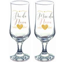 Kit 2 Taças Personalizada Pai Mãe da Noiva Mãe do Noivo Presente Casamento Madrinha Padrinho