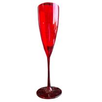Kit 2 Taças Vermelha transparente champanhe acrilico 180ml Kit 2 Taças Vermelha transparente champanhe acrilico 180ml